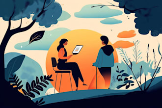 create stylish flat vector illustrations