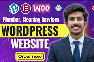 design handyman, plumber, electrician, cleaning service website
