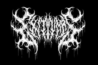 create hardcore or metal band logo design
