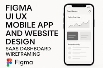design figma UI UX mobile app and website design saas dashboard wireframing