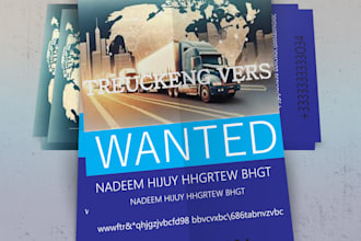 do logistics truck dispatch freight broker flyer design