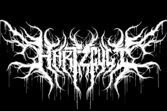 make awesome death metal, heavy metal, black metal font logo