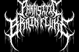 make a dark art logo, brutal, death metal band and horror