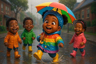 create amazing african american childrens book illustrations in any style