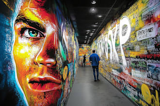 design canvas and printable wall art in graffiti