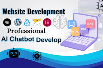 develop a custom website with ai chatbot, wordpress website, elementor pro, divi