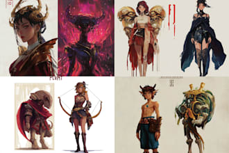 draw a fantasy character ilustration