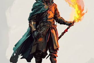 draw a amazing d and d character for you