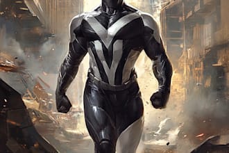 create scifi, fantasy, superhero character design