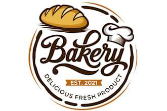 design a bakery logo for you with satisfaction guaranteed