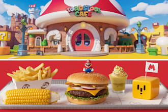 book mario restaurant in nintendo park, universal studios, osaka