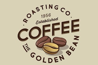 create a professional coffee bean logo