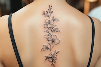make a beautiful flower tattoo for you