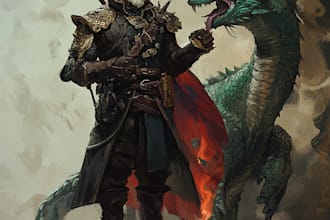 draw a amazing dnd party and d and d character for you