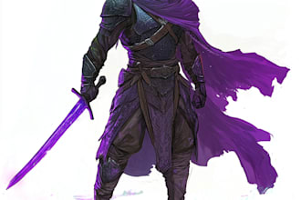 draw d and d character illustration or concept art