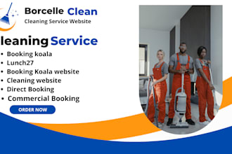 design cleaning service website with booking koala,   booking koala website