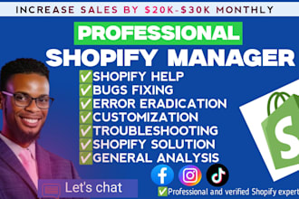 do shopify bug fix, coding, theme customization and shopify website redesign