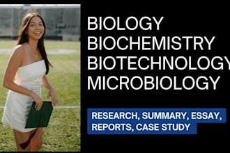 assist in biology, biochemistry, biotechnology, microbiology