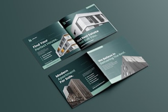 design professional real estate flyer, brochure and banner