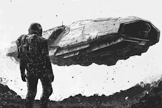 create sci fi illustration and sci fi art