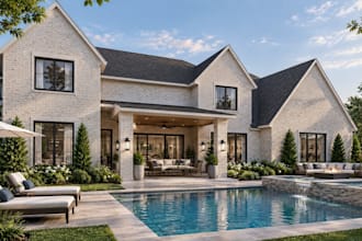 architecture, exterior and landscape 3d design visualization