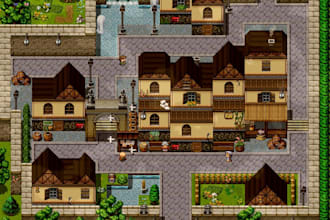 create rpg maker, 2d game level design, parallax map,ui design,custom rpg script