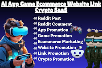 manage reddit post comment for ai app game ecommerce website link crypto saas