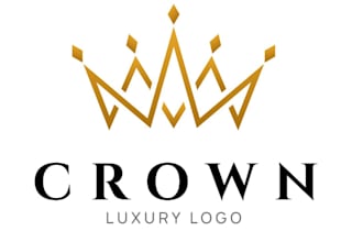 design creative crown logo in high definition