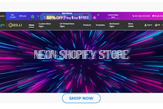 design highly lucrative neon shopify candle store lighting fireworks website