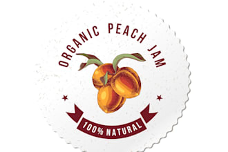 design a original peach fruit logo for your business