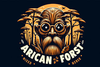 make different african forest mascot logo for your company