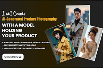create ai generated product photography with a model holding your product
