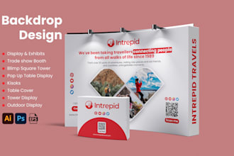 design trade show booth and backdrop for your exhibition