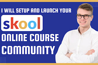 setup skool community skool online course build skool online course community