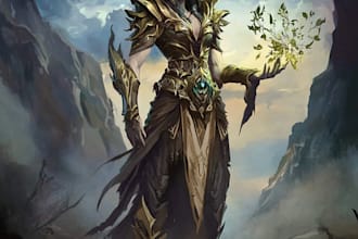 make a multi talented dnd character art and graphic designer