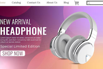 design headphone shopify store gadget store earbud website game acessories store
