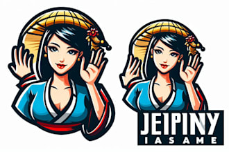 design creative attractive lady mascot logo in very short time