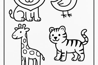 create bold and easy coloring book pages for kids and amazon kdp