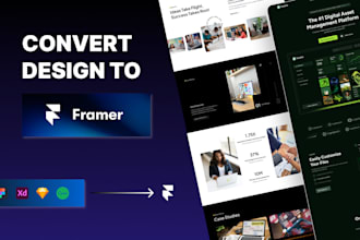 design and redesign a modern framer website or landing page
