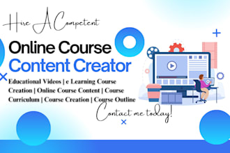 do online course creation, elearning course content, udemy course training video