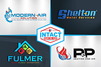 make plumbing heating hvac oil gas air conditioning logo