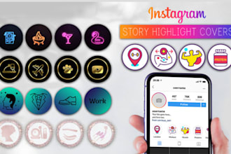 create and setup custom instagram highlights icons in 1hour