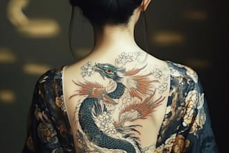 do a personalized japanese style tattoo desing