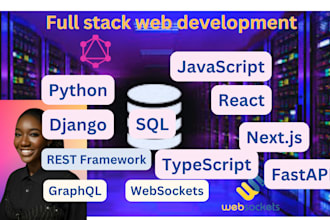 develop a fullstack web app using next js, django, express js, tailwind CSS, sql
