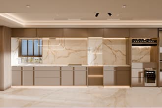 renew 3d modern living,kitchen design, bed room render,home elevation,cgi render
