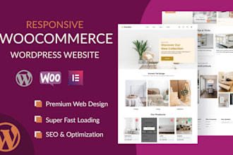 build wordpress woocommerce website, ecommerce website, online store