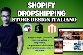 creero design per negozi dropshipping shopify, prestashop e magento in italiano