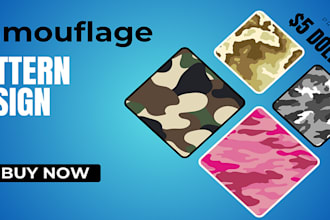 design custom camo patterns for clothing, fabric, or branding