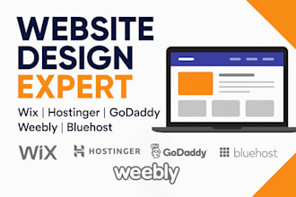 design or redesign hostinger, wix, weebly, godaddy, or bluehost website