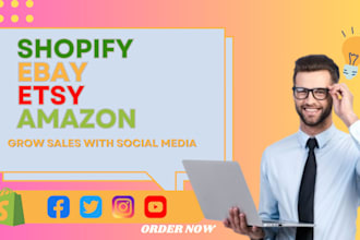 promote your custom ebay, etsy, shopify and amazon to boost store traffic